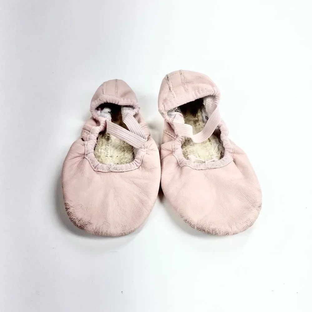 Pink leather ballet shoes 12